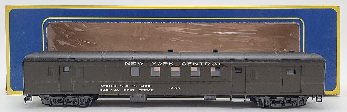 AHM 6452 HO New York Central 1930 72" Railway Post Office Car #1405 EX/Box