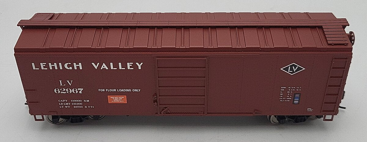 Bowser 42435 HO Scale Lehigh Valley 40' Single-Door Steel Boxcar #62967