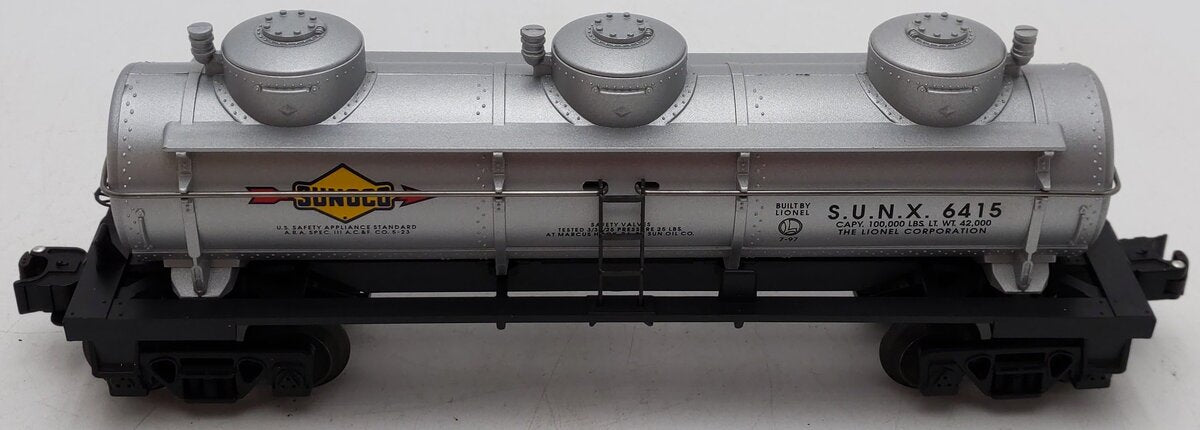 Lionel 6-16152 O Gauge Sunoco 3-Dome Tank Car #6415 EX/Box