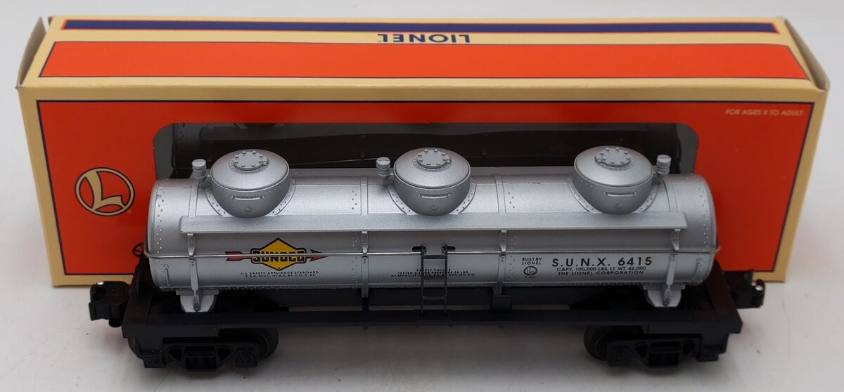 Lionel 6-16152 O Gauge Sunoco 3-Dome Tank Car #6415 EX/Box