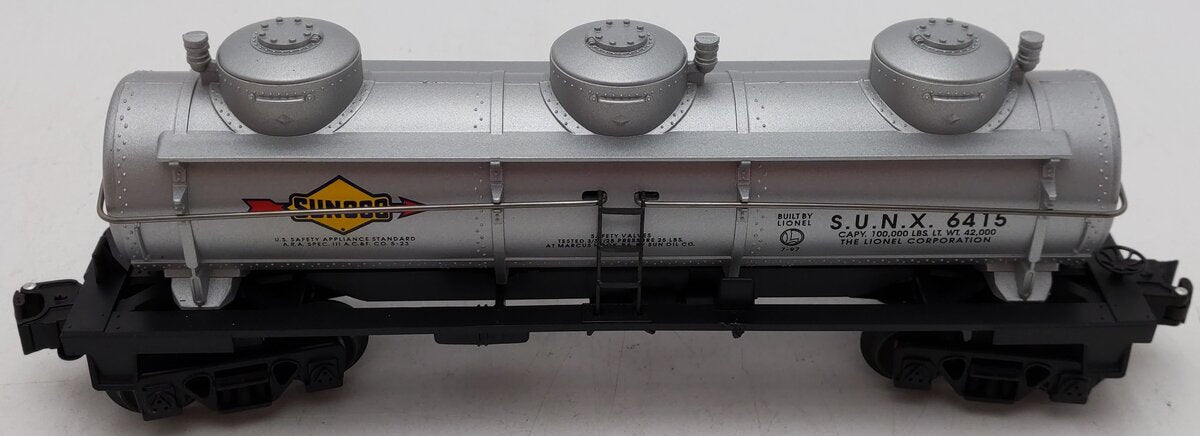 Lionel 6-16152 O Gauge Sunoco 3-Dome Tank Car #6415 EX/Box
