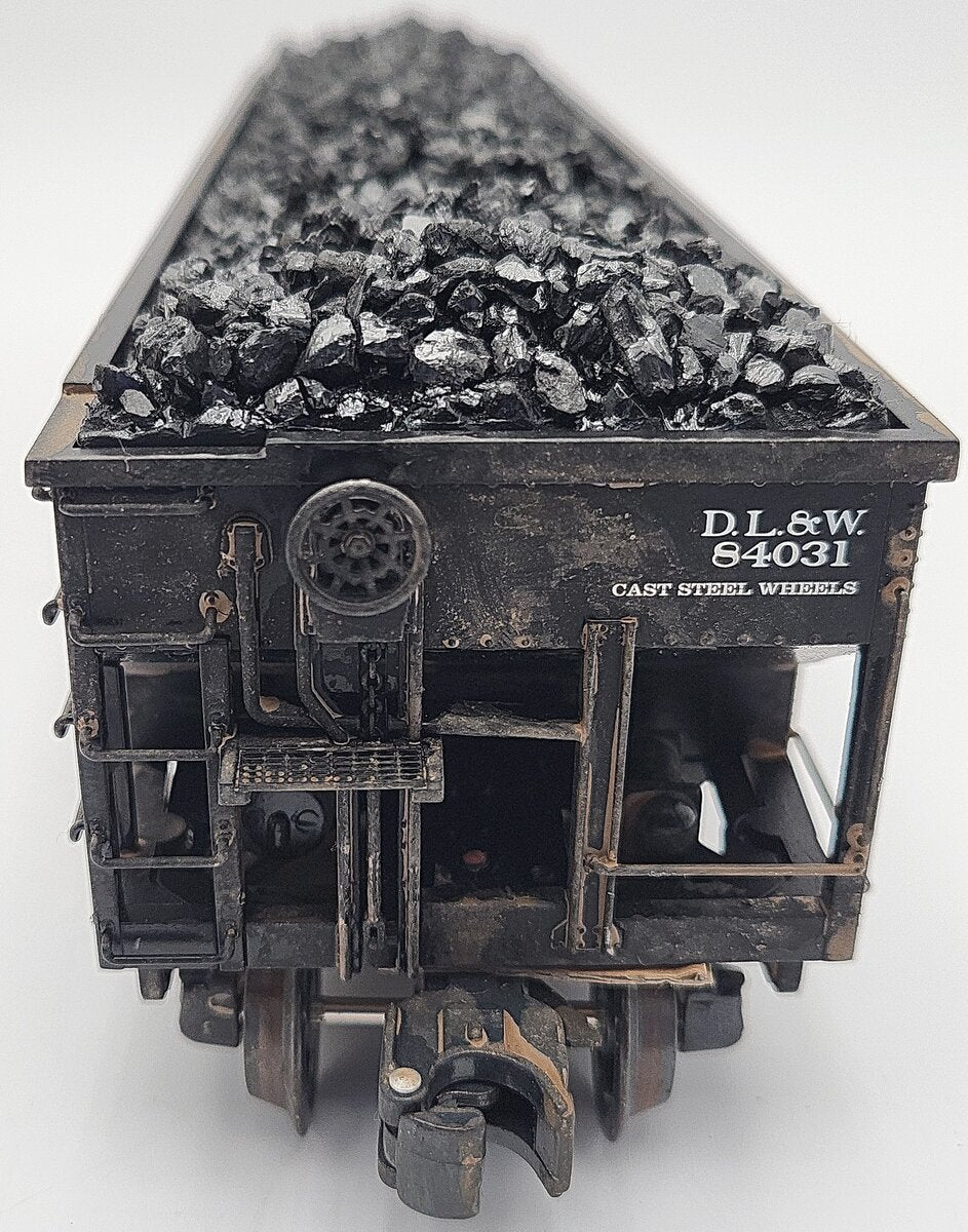 K-Line K623-1472 O Scale Custom Weathered D&LW 4-Bay Hopper w/ Load #84031/Box