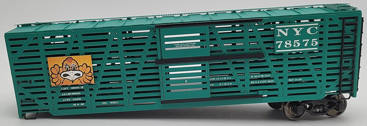 K-Line K763-1752 O Scale New York Central Double Deck Poultry Car #78575 2-Rail EX/Box
