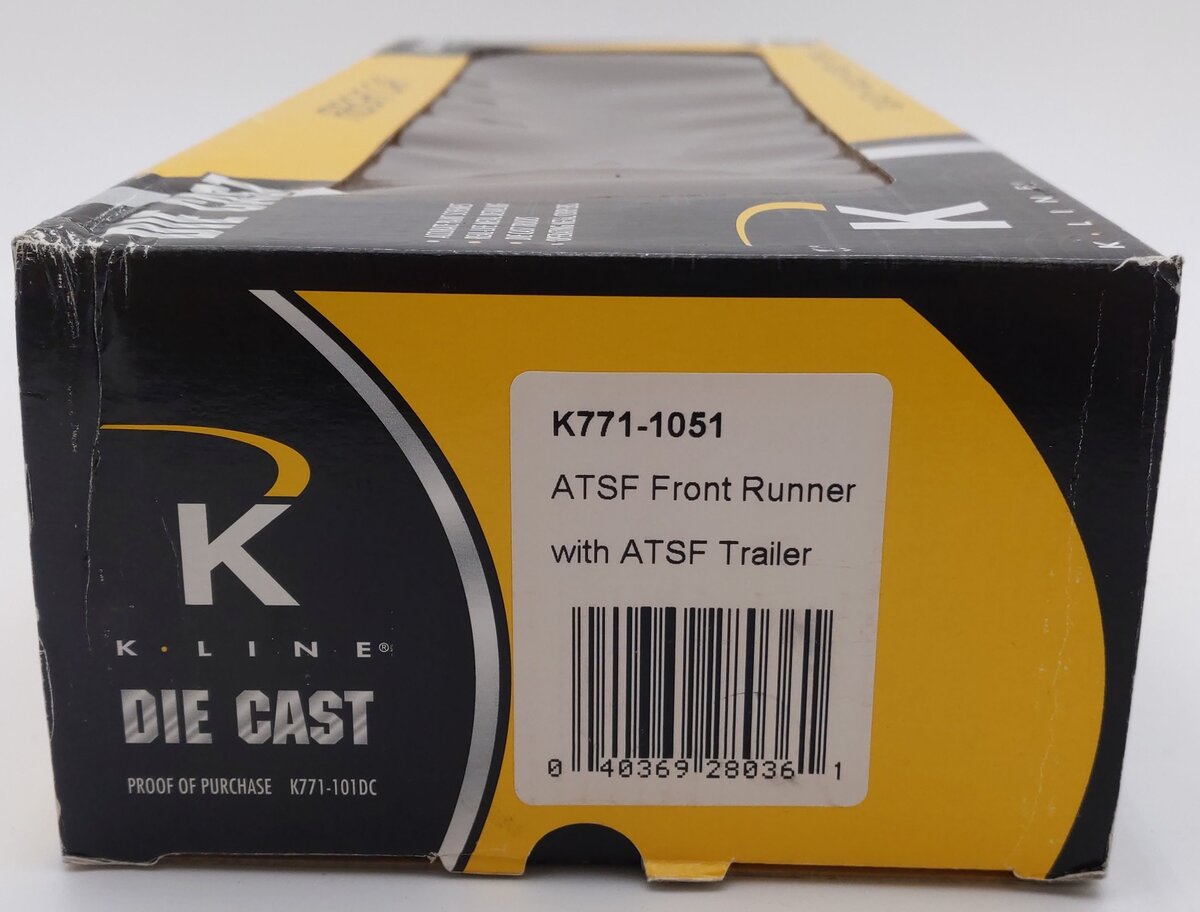 K-Line K771-1051 O ATSF Front Runner w/Trailer #345 EX/Box