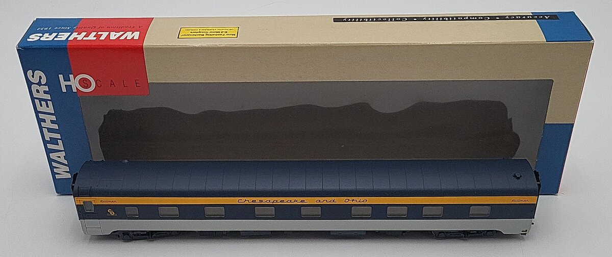 Walthers 932-6709 HO Scale Chesapeake & Ohio Sleeper Passenger Car LN/Box