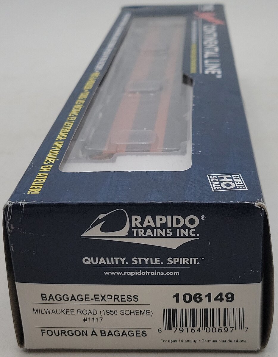 Rapido Trains 106149 HO Milwaukee Road 73' 6