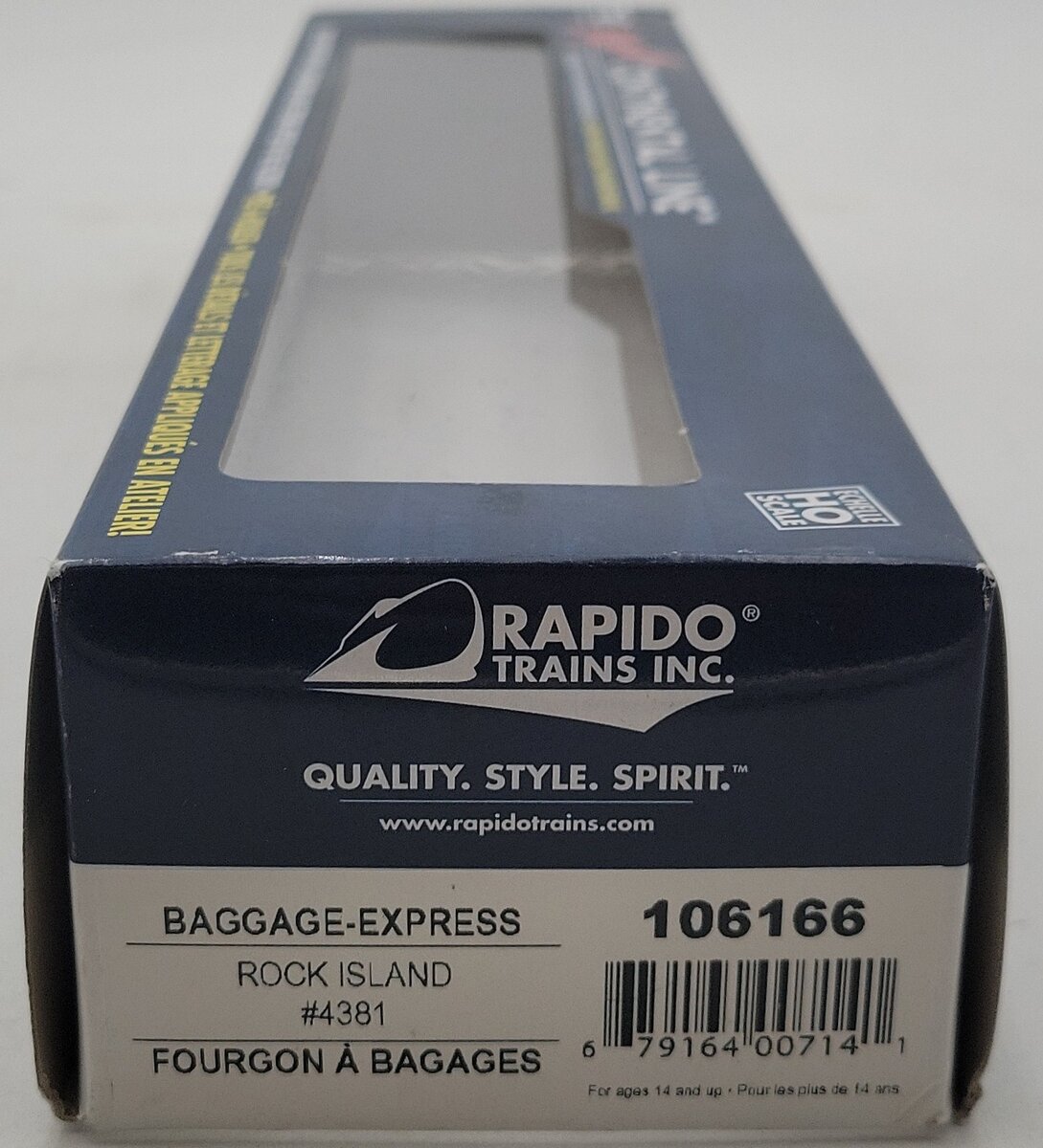 Rapido Trains 106166 HO Rock Island 73' 6" Smooth Side Baggage-Express #4381 MT/Box