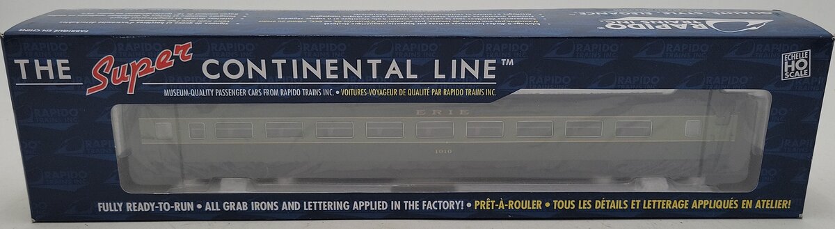 Rapido Trains 100182  HO Erie LightWeight Coach Passenger Car #1010 MT/Box