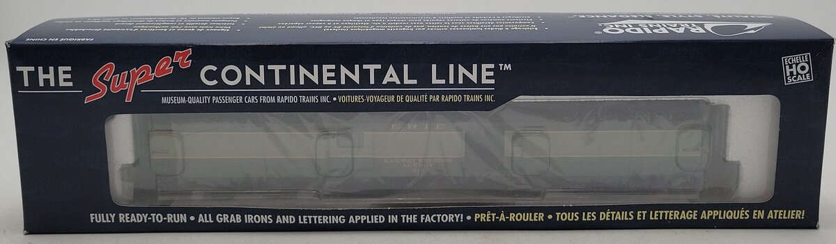 Rapido Trains 106035 HO Erie 73' 6" Smooth Side Baggage-Express Car #219 MT/Box