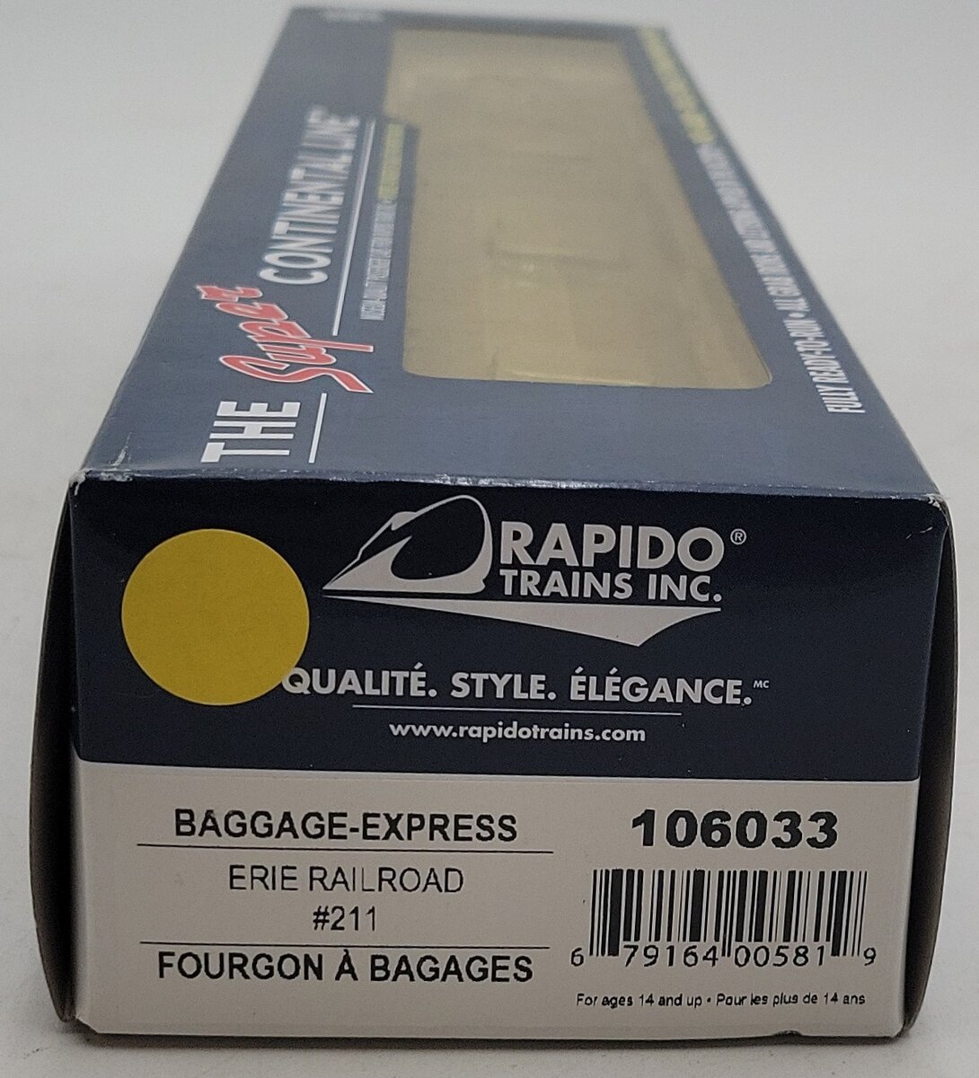 Rapido Trains 106033 HO Erie 73' 6" Smooth Side Baggage-Express Car #211 MT/Box