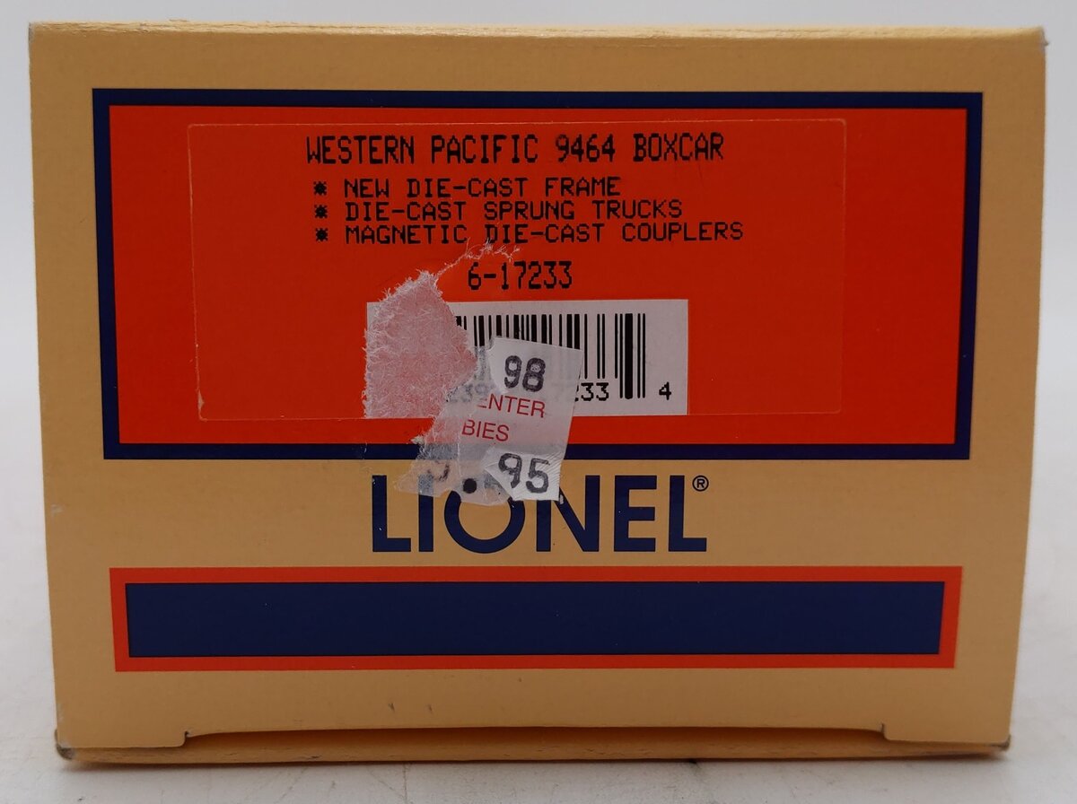 Lionel 6-17233 O Gauge Western Pacific Boxcar #9464-198 EX/Box