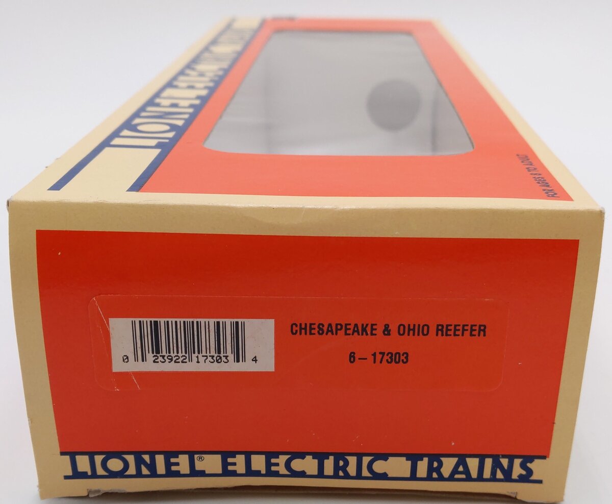 Lionel 6-17303 O Gauge Chesapeake and Ohio Reefer Car EX/Box