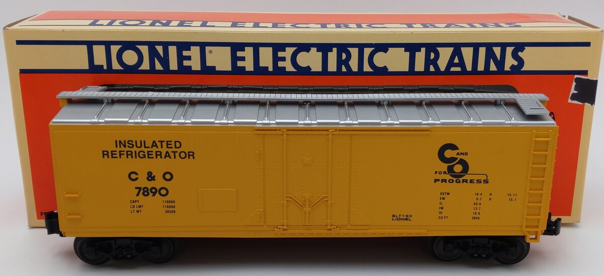 Lionel 6-17303 O Gauge Chesapeake and Ohio Reefer Car EX/Box