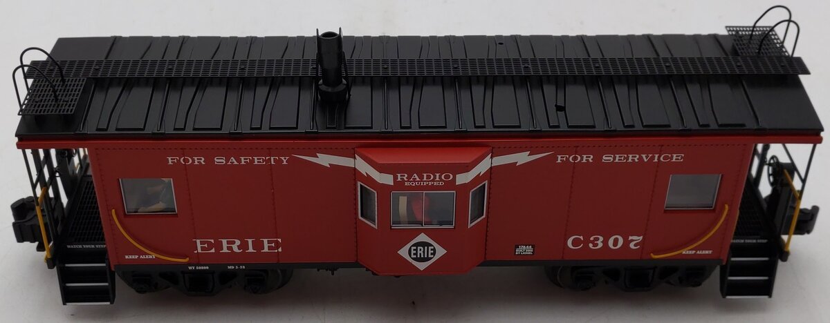 Lionel 6-17644 O Gauge Erie Bay Window Lighted Caboose w/Smoke #C307 EX/Box