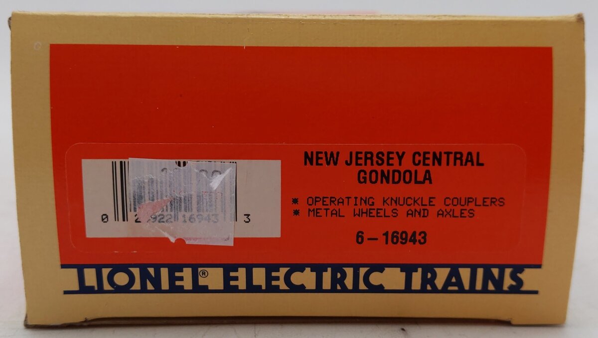 Lionel 6-16943 O Gauge Central New Jersey Railroad Gondola EX/Box