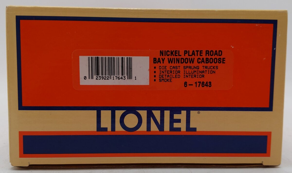 Lionel 6-17643 O Gauge Nickel Plate Road Lighted Caboose #480 EX/Box