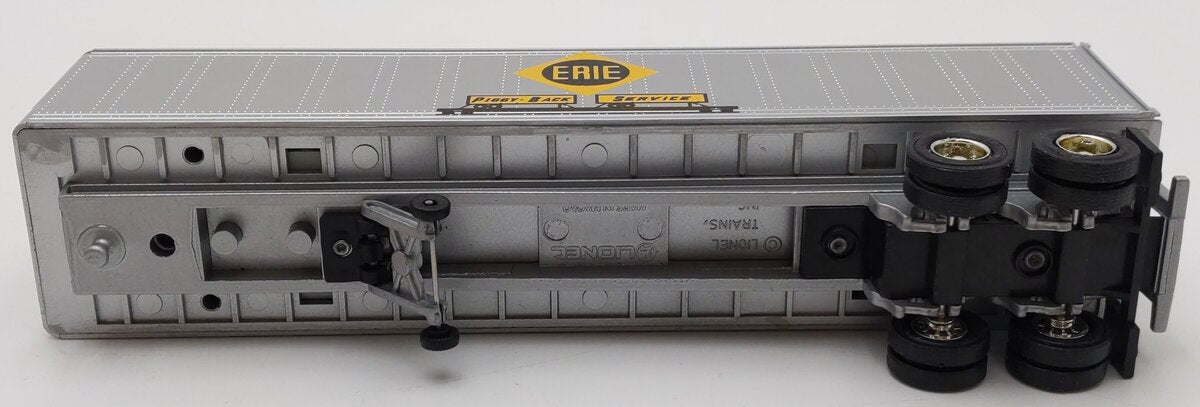 Lionel 6-19415 O Gauge Erie Flatcar #7200 w/ Trailer VG/Box