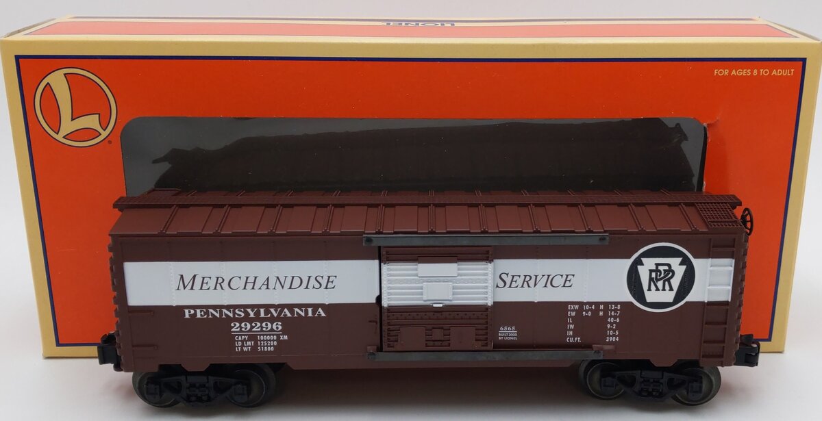 Lionel 6-29296 O Gauge 6565 Pennsylvania Merchandise Service Box Car LN/Box