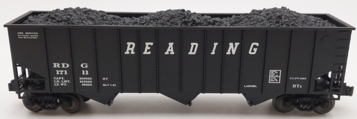 Lionel 6-17111 O Gauge Reading 3-Bay Hopper with Coal Load LN/Box