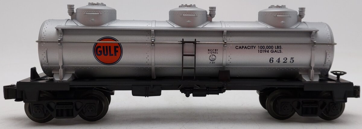 Lionel 6-19612 O Gauge Gulf Triple Dome Tank Car #6425 EX/Box