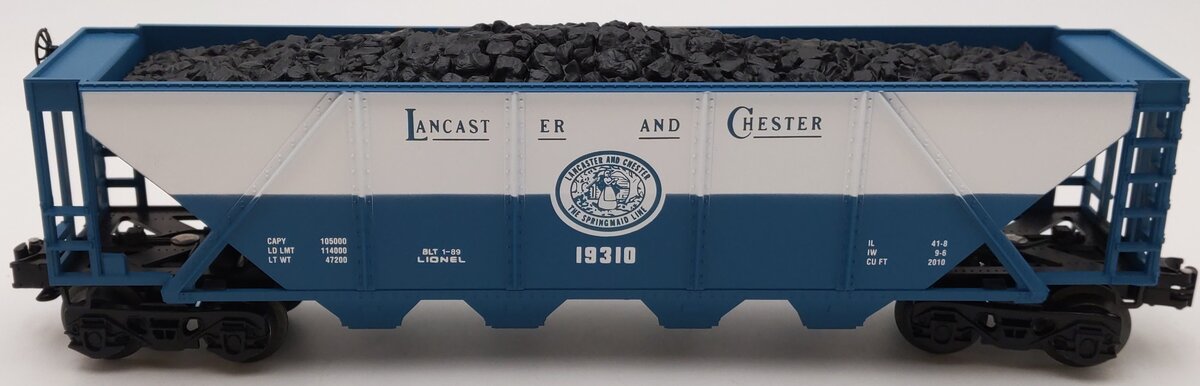 Lionel 6-19310 O Gauge Lancaster and Chester 4-Bay Hopper w/Coal Load LN/Box