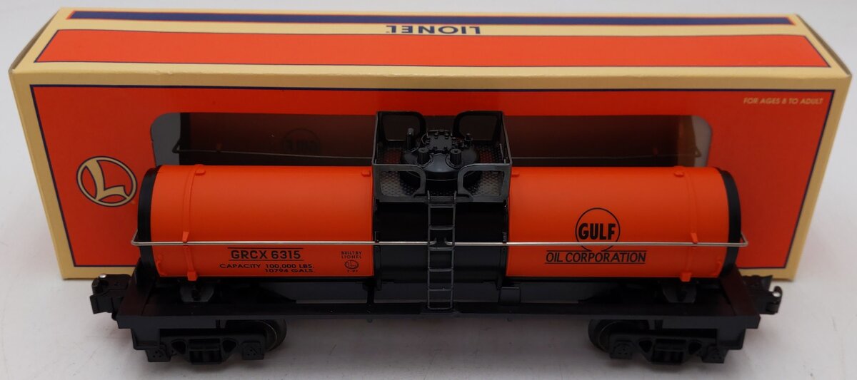 Lionel 6-19611 O Gauge Gulf Single Dome Tank Car #6315 EX/Box