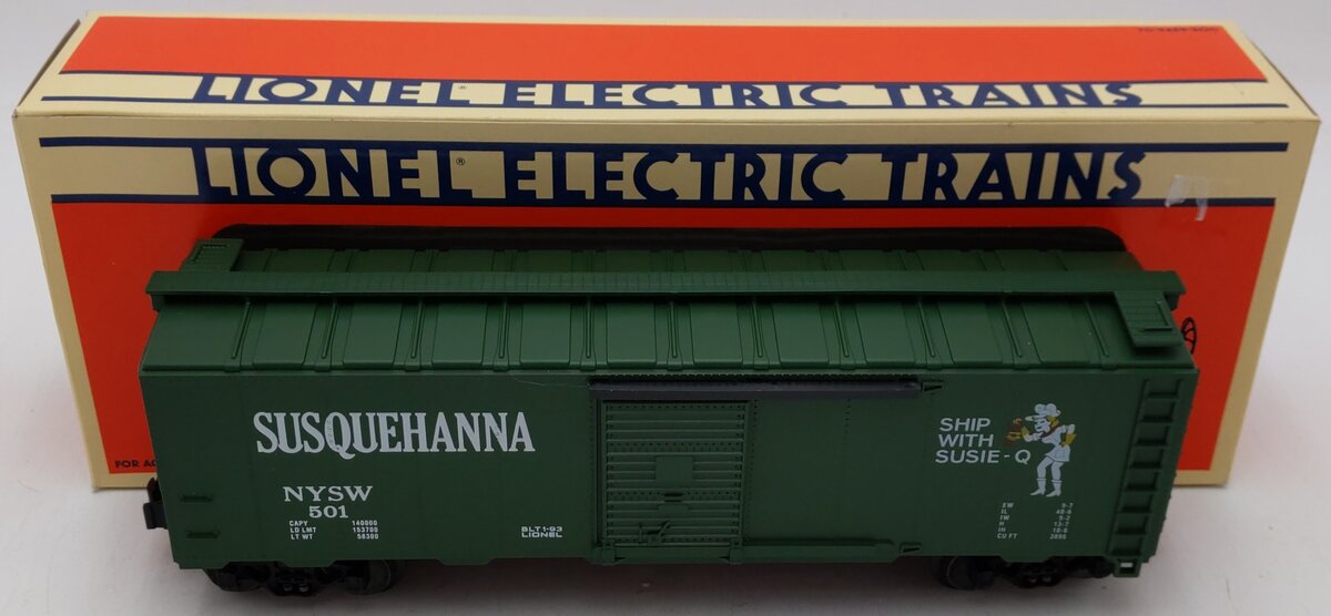 Lionel 6-17213 O Gauge Susquehanna Single-Door Boxcar #501 EX/Box