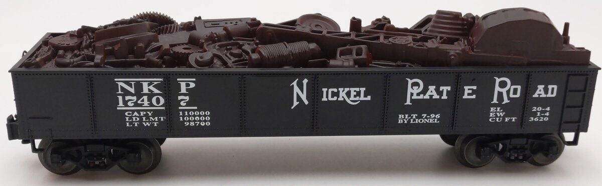 Lionel 6-17407 O Gauge Nickel Plate Road Gondola #17407 w/ Scrap Load LN/Box