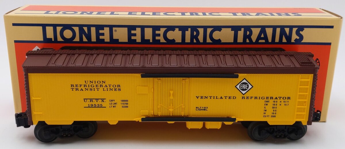 Lionel 6-19535 O Union Refrigerator Transit Lines Erie Reefer Car #19535 LN/Box