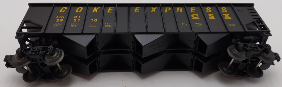 Lionel 6-17120 O Gauge CSX 3-Bay Hopper with Coal Load EX/Box
