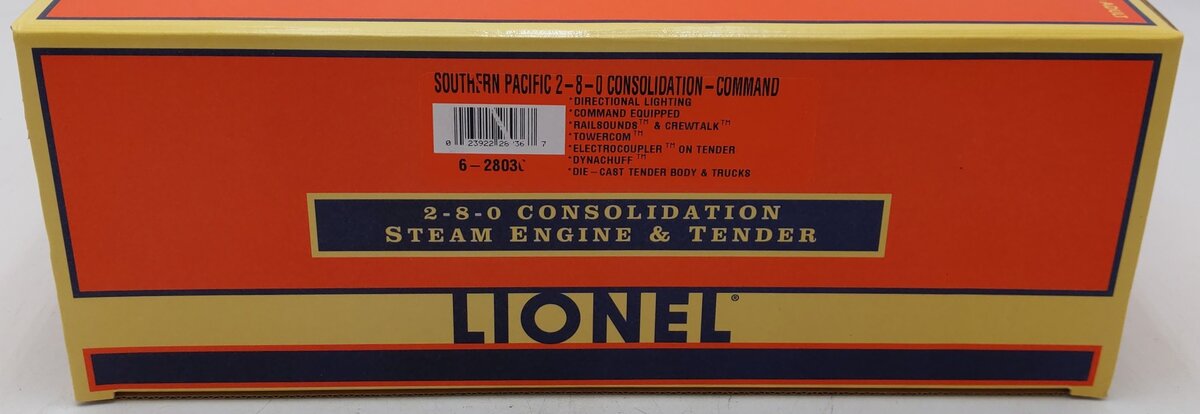 Lionel 6-28036 O Gauge SP 2-8-0 Consolidation Steam Locomotive & Tender #2685 EX/Box