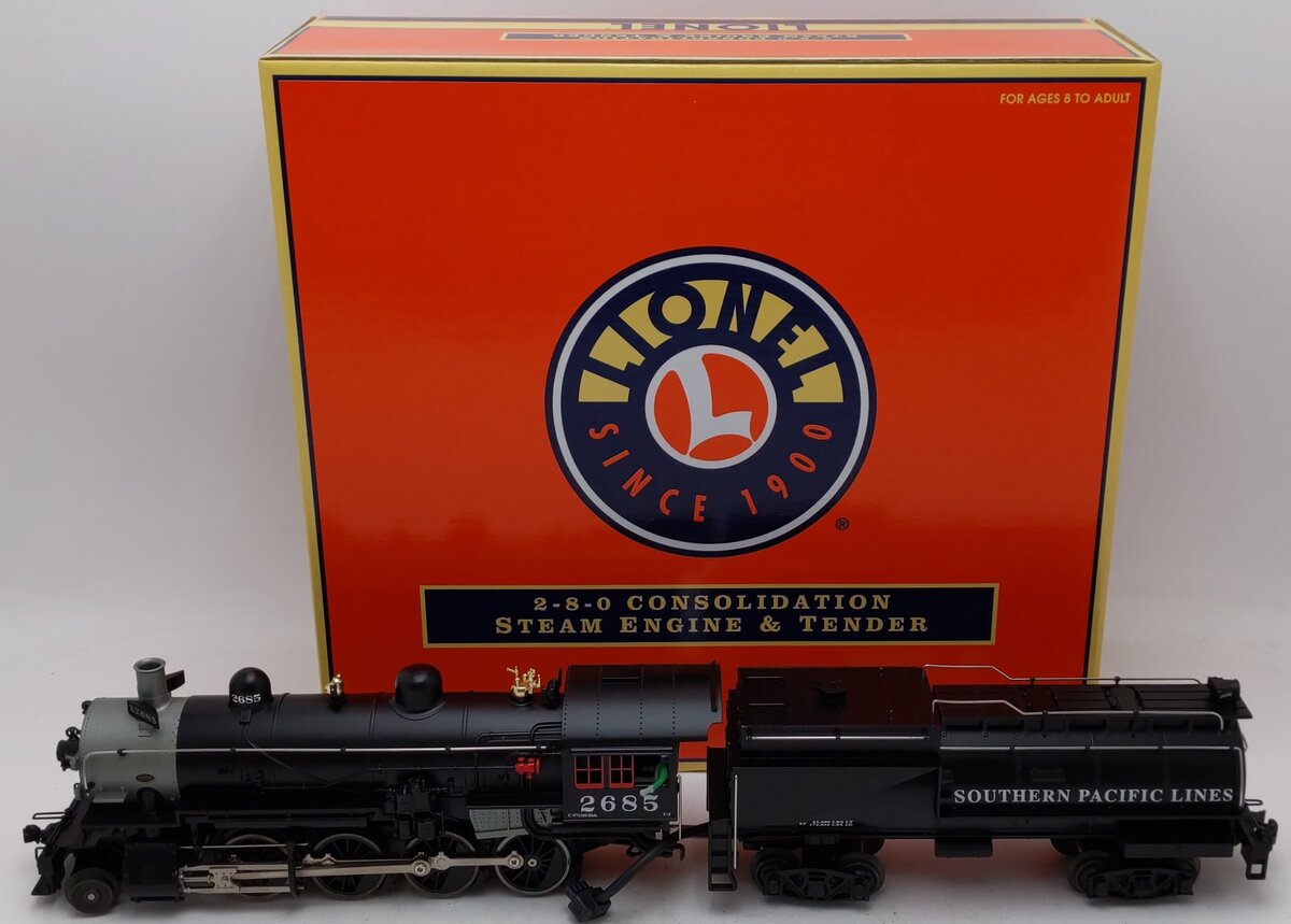 Lionel 6-28036 O Gauge SP 2-8-0 Consolidation Steam Locomotive & Tender #2685 EX/Box