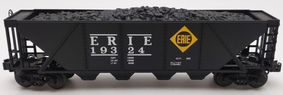 Lionel 6-19324 O Gauge Erie 4-Bay Hopper #19324 with Coal Load LN/Box