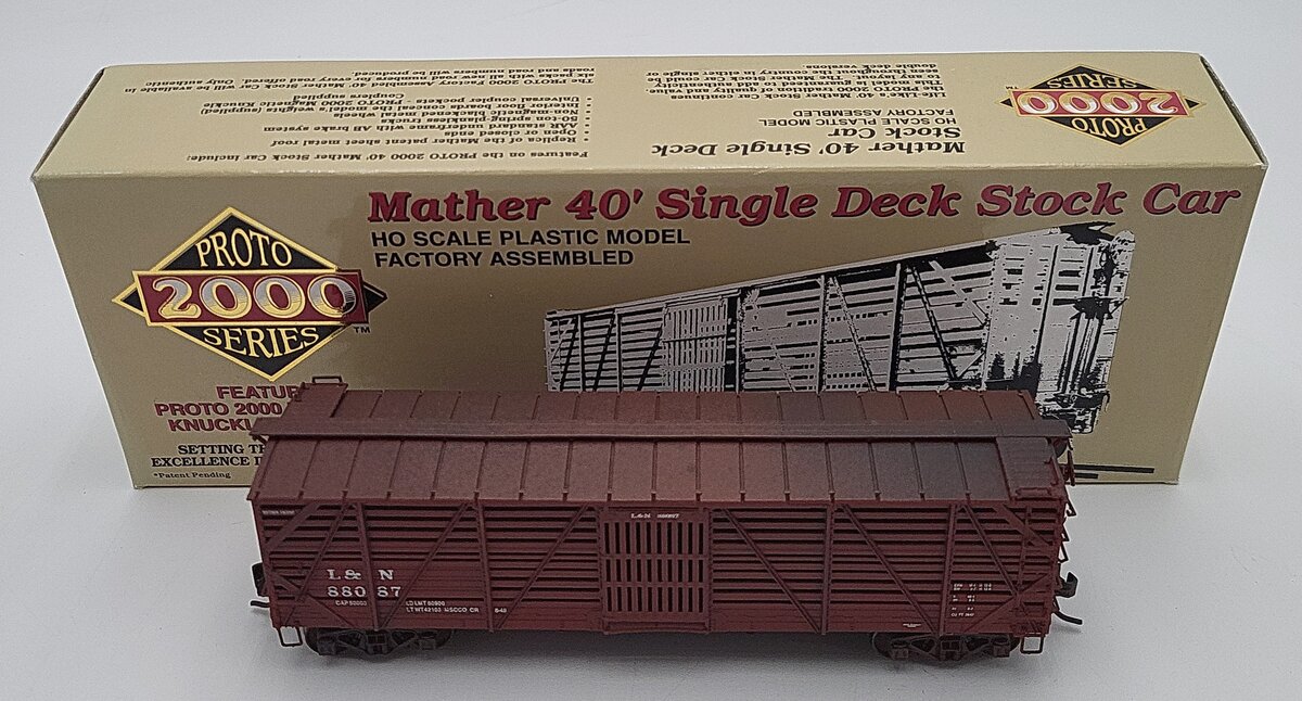 Proto 2000 88087 HO Scale Weathered Louisville & Nashville Stock Car #88087 EX/Box