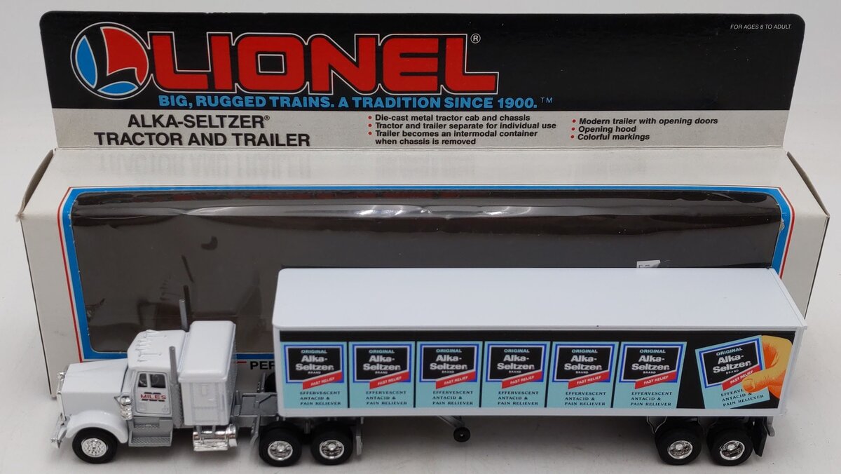 Lionel 6-12811 O / O27 Gauge Alka-Seltzer Tractor Trailer Truck Die Cast EX/Box