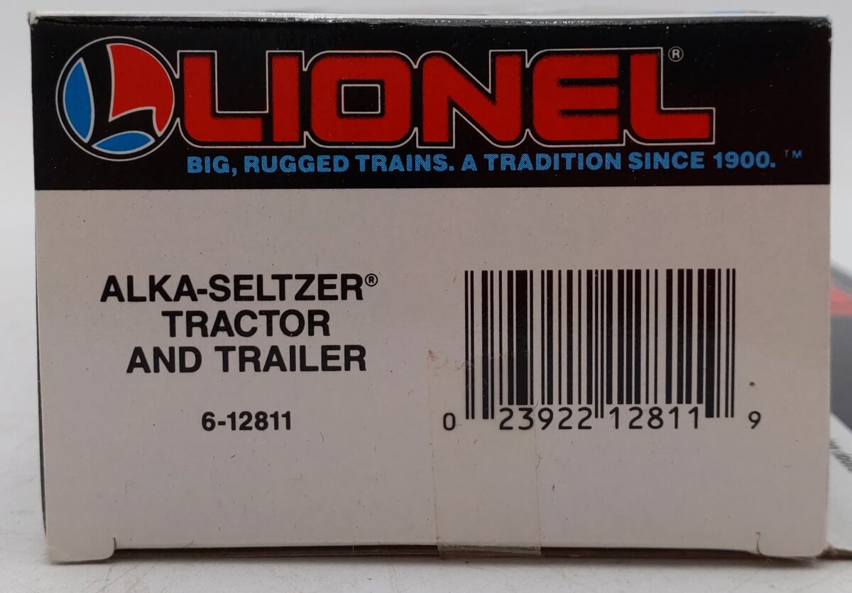 Lionel 6-12811 O / O27 Gauge Alka-Seltzer Tractor Trailer Truck Die Cast EX/Box