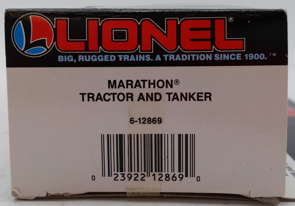 Lionel 6-12869 O Gauge Marathon Tractor & Tanker Truck EX/Box
