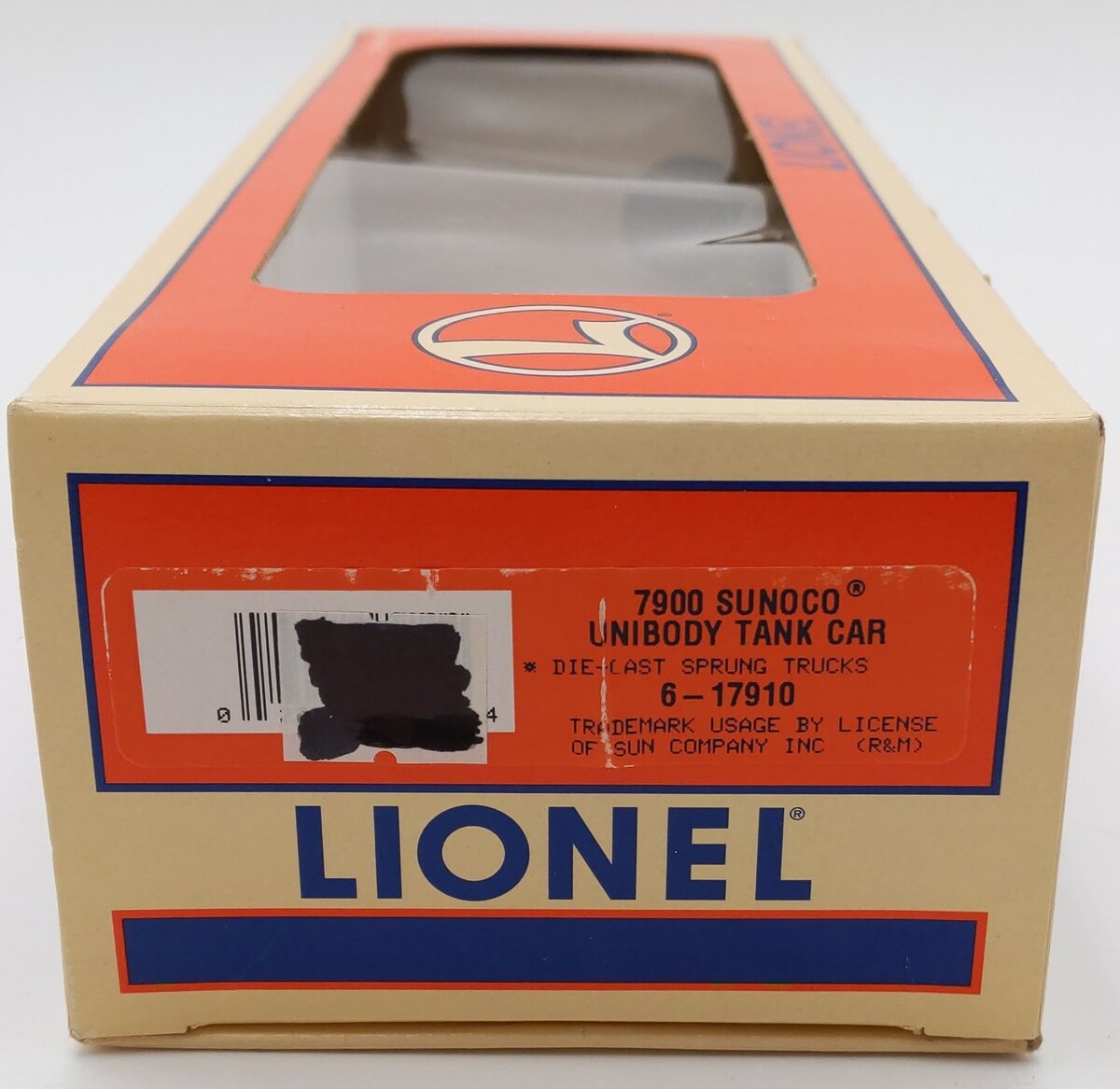 Lionel 6-17910 O Gauge Sunoco Unibody Tank Car #7900 EX/Box