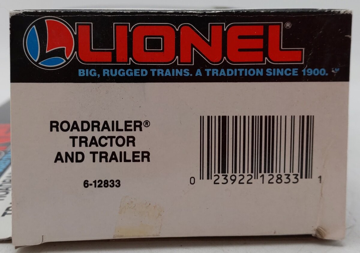 Lionel 6-12833 O 1:48 Scale RoadRailer Tractor & Trailer Truck EX/Box