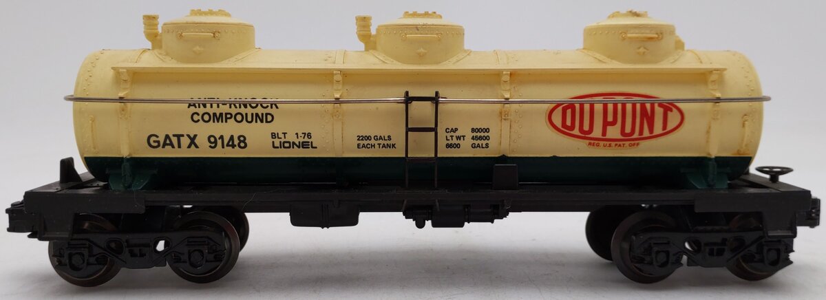 Lionel 6-9148 O Gauge DuPont Triple Dome Tank Car #9148 EX/Box