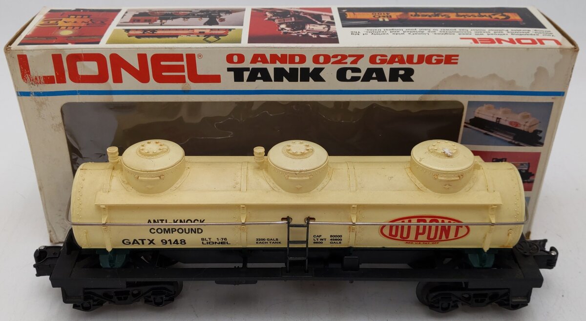 Lionel 6-9148 O Gauge DuPont Triple Dome Tank Car #9148 EX/Box