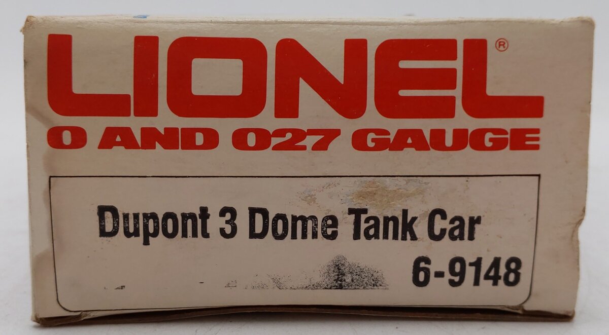 Lionel 6-9148 O Gauge DuPont Triple Dome Tank Car #9148 EX/Box