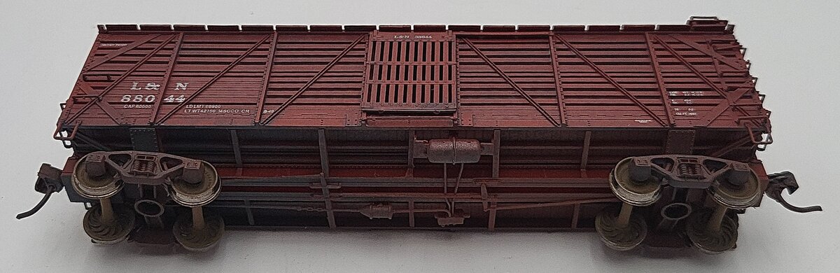 Proto 2000 88044 HO Scale L&N Mather 40' Single Deck Stock Car Custom Weathered LN/Box
