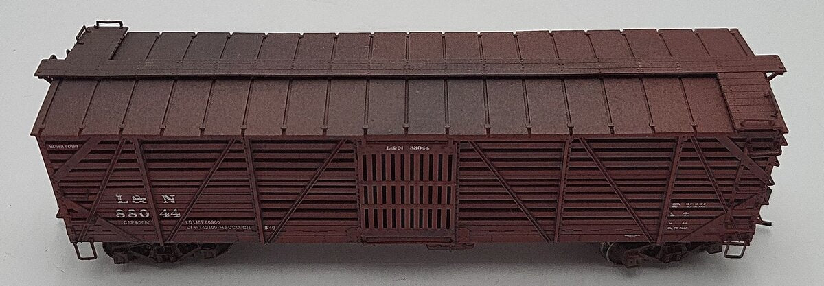 Proto 2000 88044 HO Scale L&N Mather 40' Single Deck Stock Car Custom Weathered LN/Box
