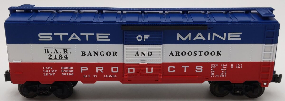 Lionel 6-17218 O Gauge State of Maine Bangor & Aroostook Boxcar #2184 EX/Box