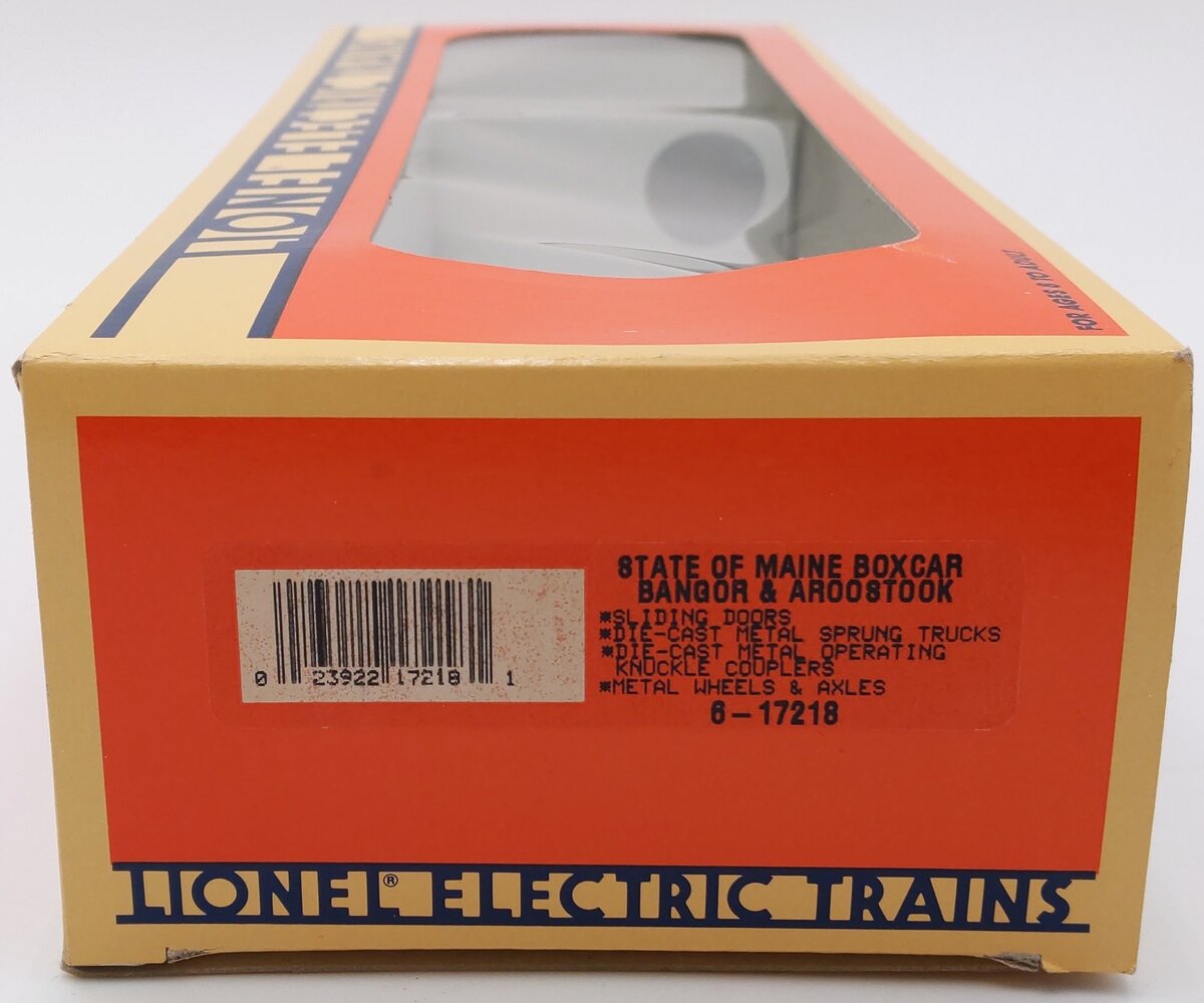 Lionel 6-17218 O Gauge State of Maine Bangor & Aroostook Boxcar #2184 EX/Box
