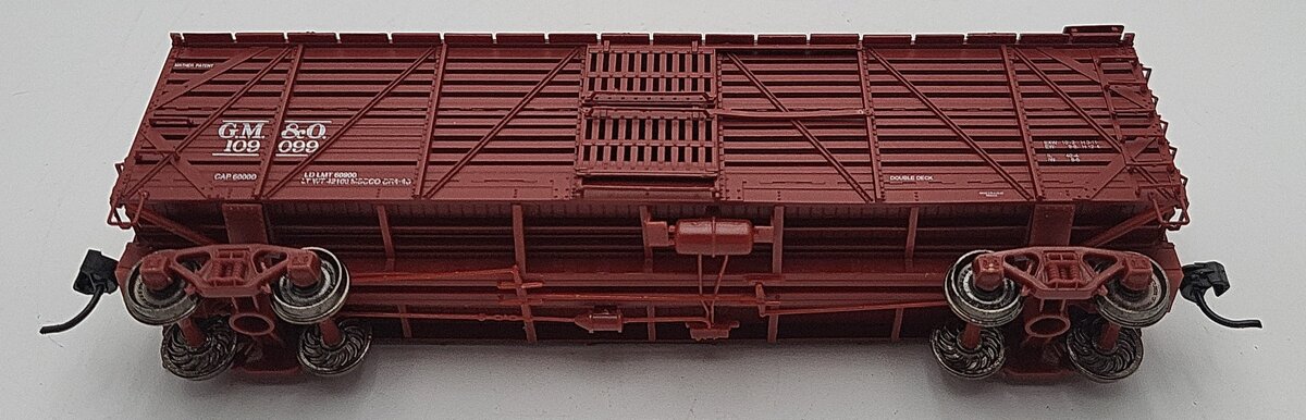 Proto 2000 109099 HO Scale GM&O Mather 40' Double Decker Stock Car EX/Box