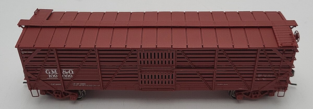 Proto 2000 109099 HO Scale GM&O Mather 40' Double Decker Stock Car EX/Box