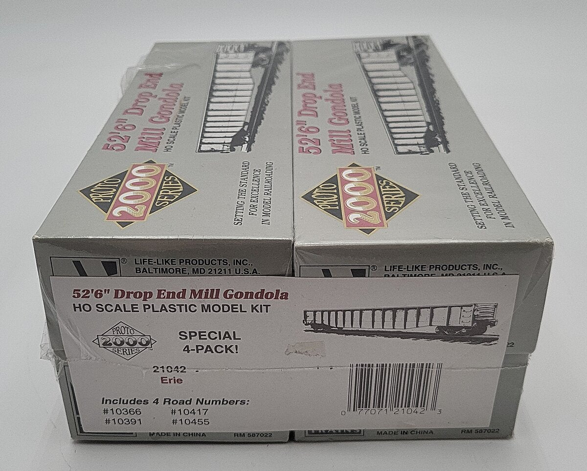 Proto 2000 21042 HO Scale Erie 52'6" Drop-End Mill Gondola 4-Pack LN/Box