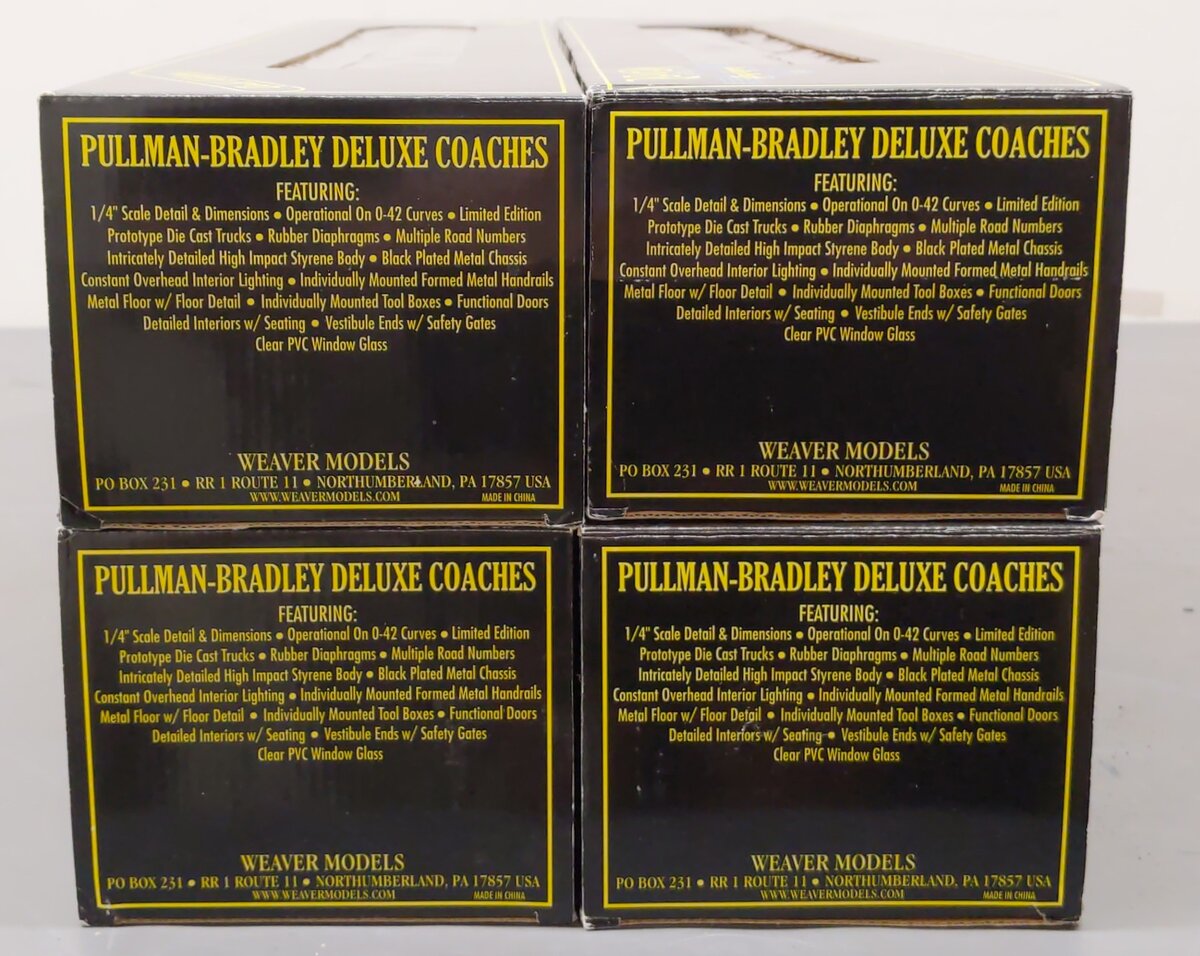 Weaver G1235L O Gauge New Haven 4-Car Passenger Set (3-Rail) EX/Box